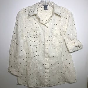 Ann Taylor 3/4 Button Sleeve Blouse